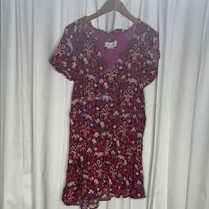 Chic Floral V-Neck Mini Dress